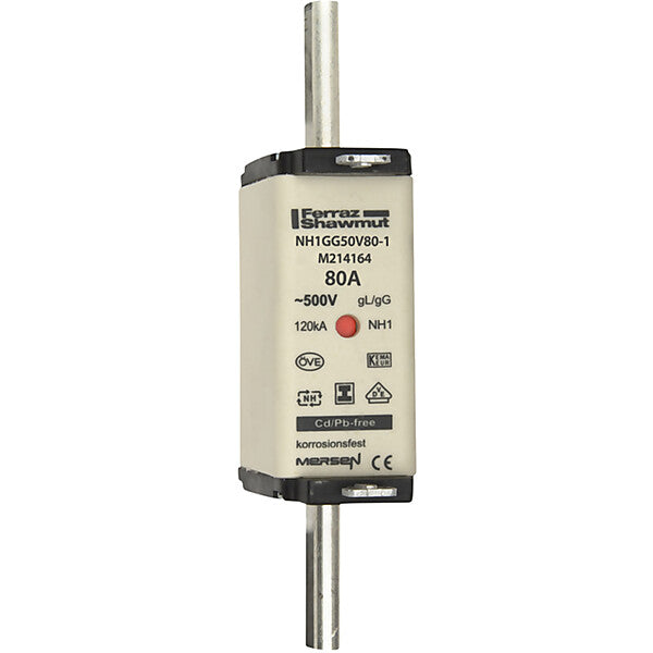 Mersen NH-Sicherungseinsatz SG Gr.1 gG 80A/500V KM NH1GG50V80-1